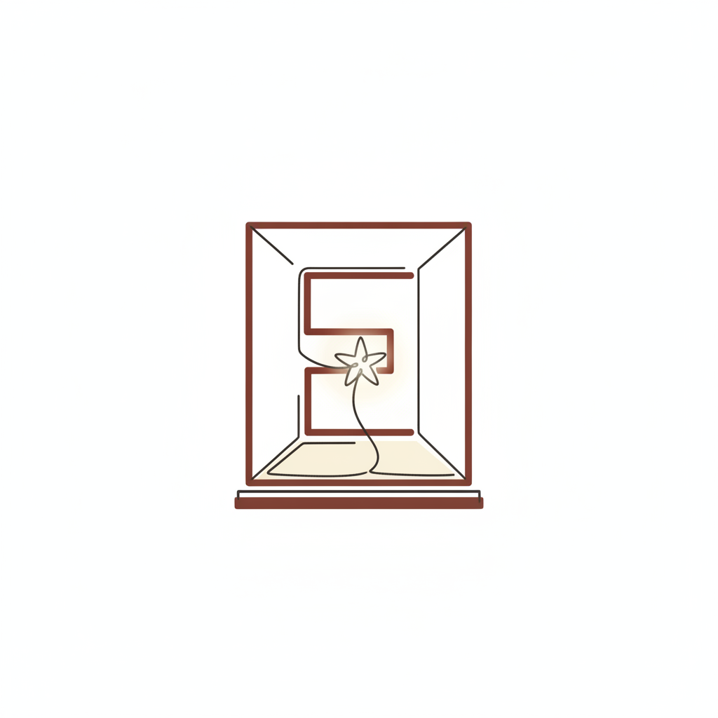 Le logo de Etsy Rapide, une lettre E en forme de vitrine avec une étoile